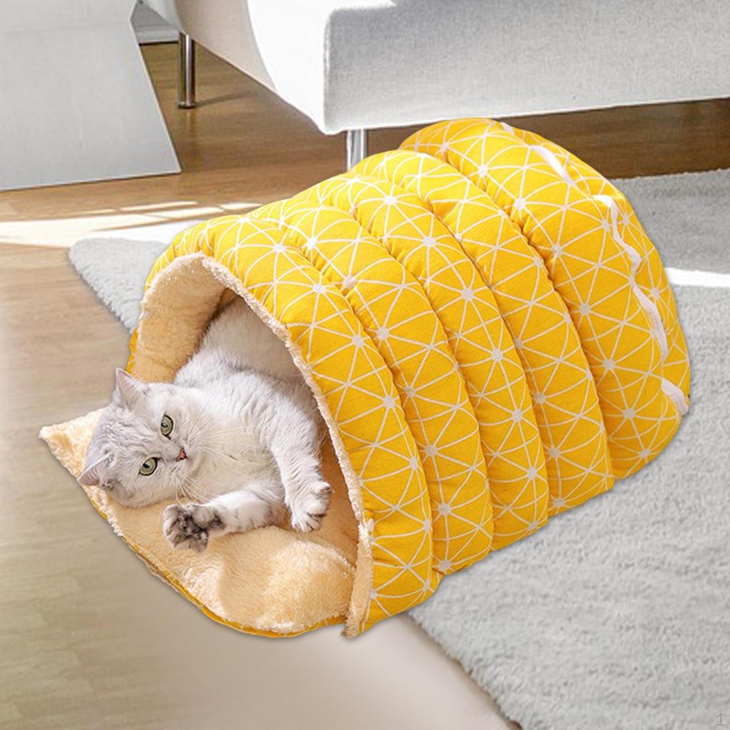 Katzenhaus, Halboffenes Haustiernest für Katzen bis 10 kg, Vielseitig verwendbar, Dickes, weiches Futter,