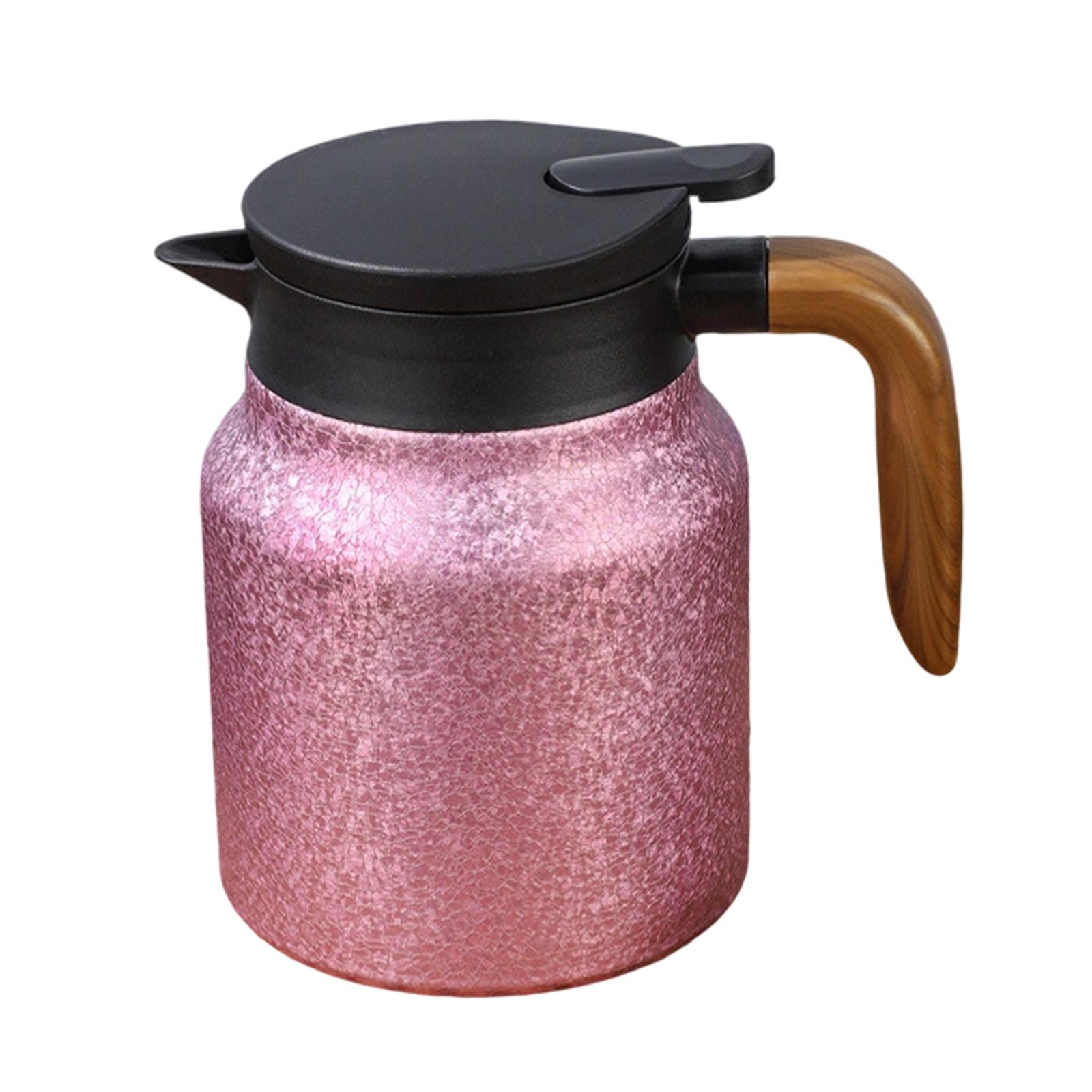 

Stainless Steel Thermal Carafe Insulation Teapot Portable Large Capacity Insulated Carafe Hot Water Bottle for Home Kitchen рожевий