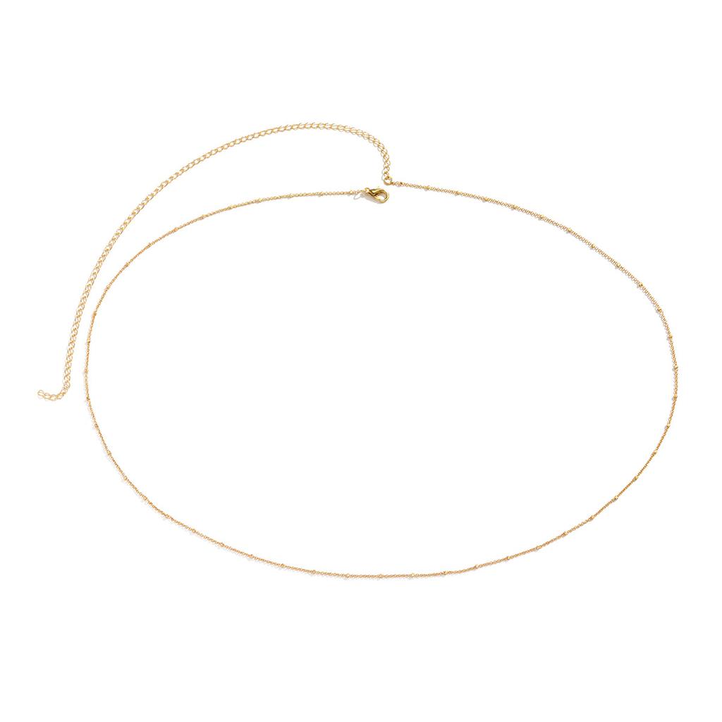 Accessories Sexy Vacation Metal Thin Chain Waist Chain, Simple Geometric Body Chain Waist Chain