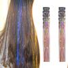 12 Pieces Hair Tinsel Clip for Girls Sparkling Extensions Highlights Glitter Party Weddings