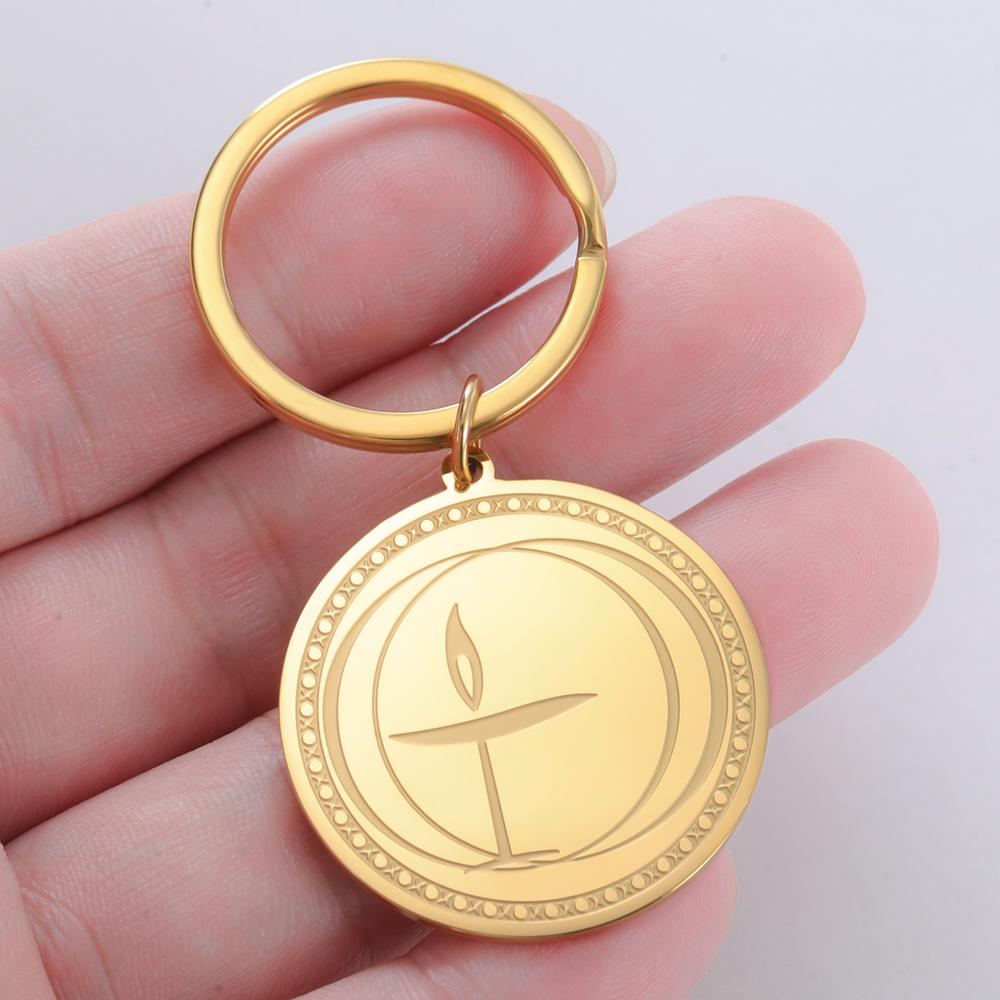 Dawapara Unitarian Universalist Chalice Necklace for Men Women Flame Symbol Talisman Pendant Stainless Steel Jewelry