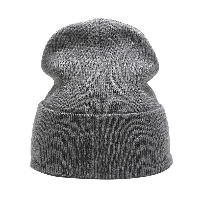 70g Solid Knit Beanie Oversized Cuffed Slouch Hat Men Women Winter Warm Skateboard Hip Hop