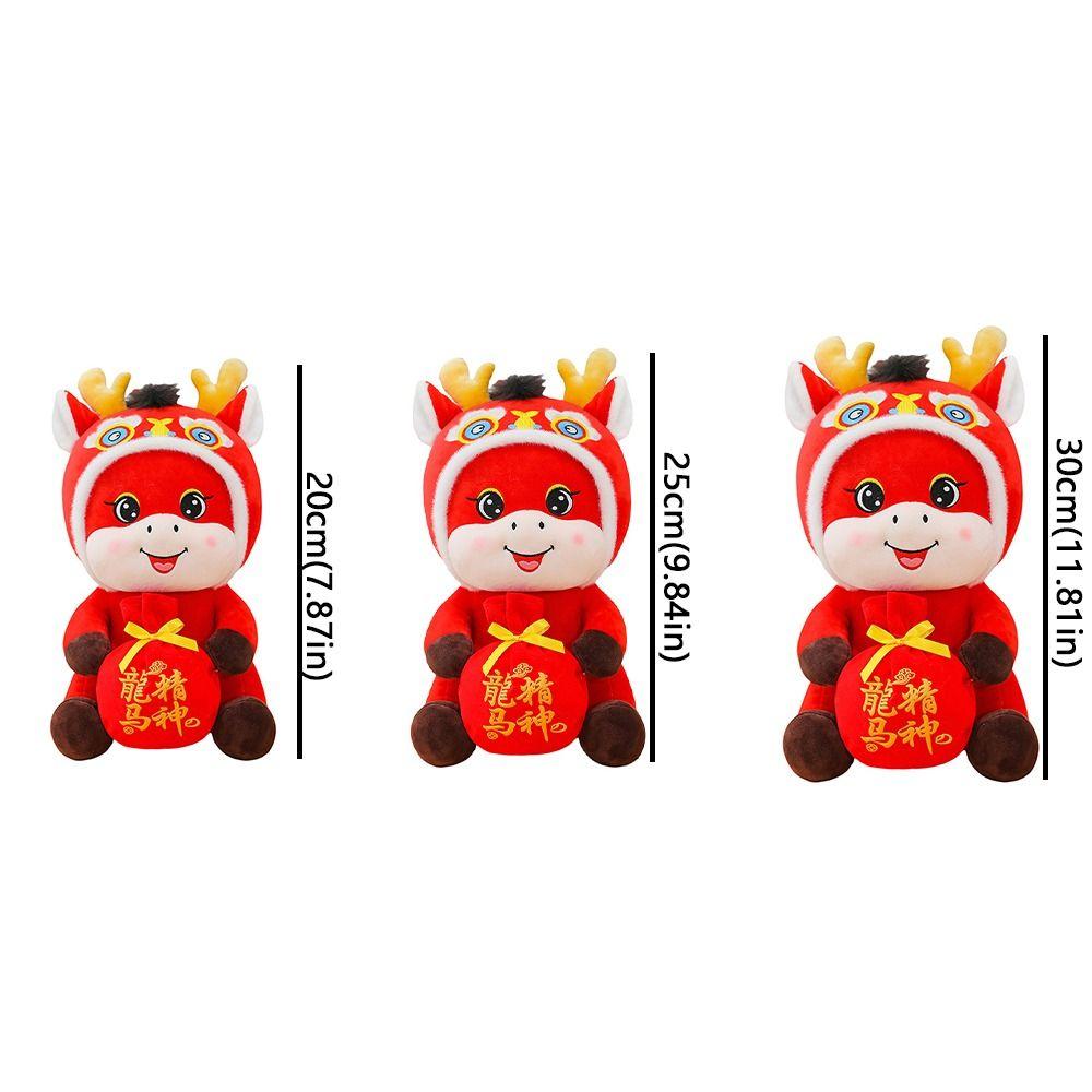 2026 Red Lucky Plush Stuffed Animal Traditional Auspicious Horse Plush Doll Kid Gift