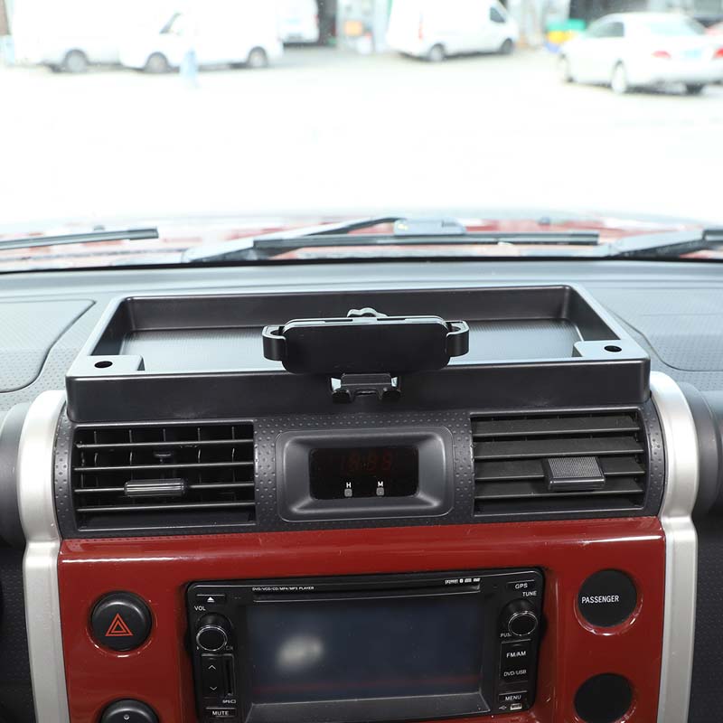 For Toyota FJ Cruiser 2007-2026 ABS Black Car Dashboard Mobile Phone Holder Storage Box Container Holder Tray Car Accessories