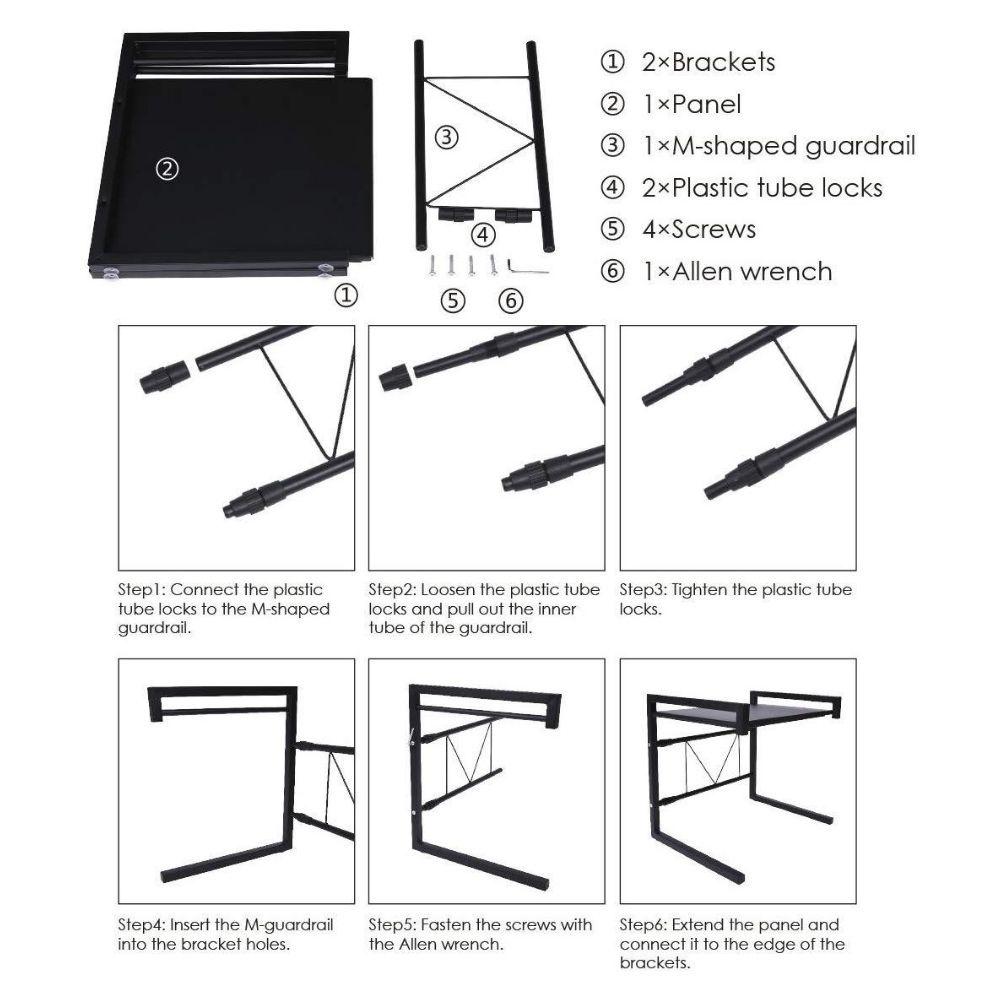 Homlly 2 Tier Expandable Adjustable Width Kitchen Microwave Oven Storage Rack Shelf