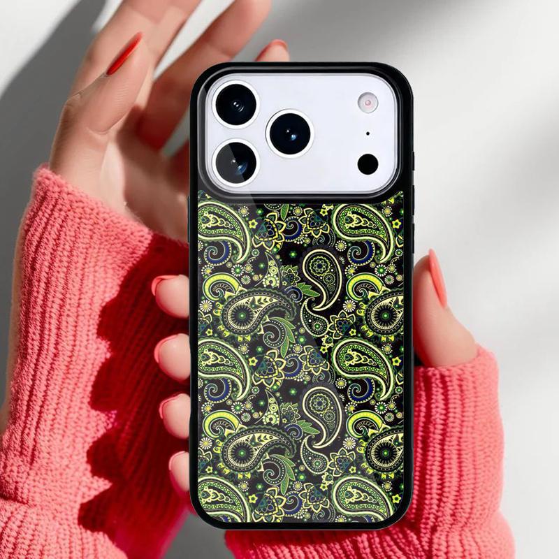 Floral Paisley Pattern Phone Case for iPhone 17 16 15 14 13 Pro Max Back Cover for 12 11 Pro Coque