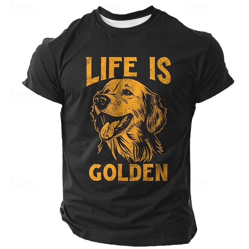 2025 New Gog Print Men's T Shirts Plus Size Loose Crew Neck Short Sleeve Top Comfortable Breathable Men's T-Shirts Clothing