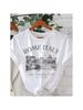 T-shirt con Stampa Lettere Roma Italia Manica Corta Girocollo Top Casual per Estate e Primavera Abbigliamento Wounisex