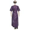 Zweiteiliges Kurzarmkleid aus mattem Stoff mit Kopftuch, Übergröße Muslimisches Damen-Langkleid
