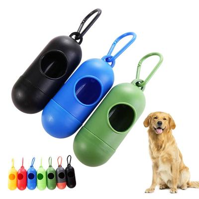 With Carabiner Clip Cat Puppy Garbage Storag Box Dog Poop Bags Dispenser Pet Waste Bag Holder Trash Sack Case Carrier