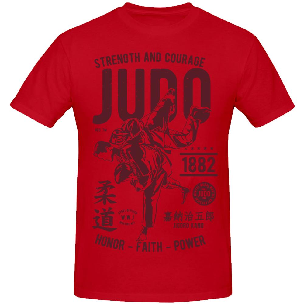 Strenght and Courage Judo 1882 Faith Power T Shirt Tee Unisex Unique Design T Shirt Cotton Euro Size Causal Sports TShirt