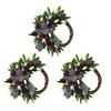 Tulip Wreath for Front Door Spring Artificial Tulip Rattan Wreath with Green Leaves And Plaid Bow for Farmhouse Wall Window Easter Home Decor