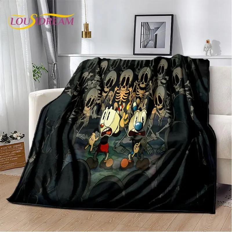 Cuphead and Mugman,Game Gamer Soft Plush Blanket,Flannel Blanket Throw Blanket for Living Room Bedroom Bed Sofa Picnic Cover Kid
