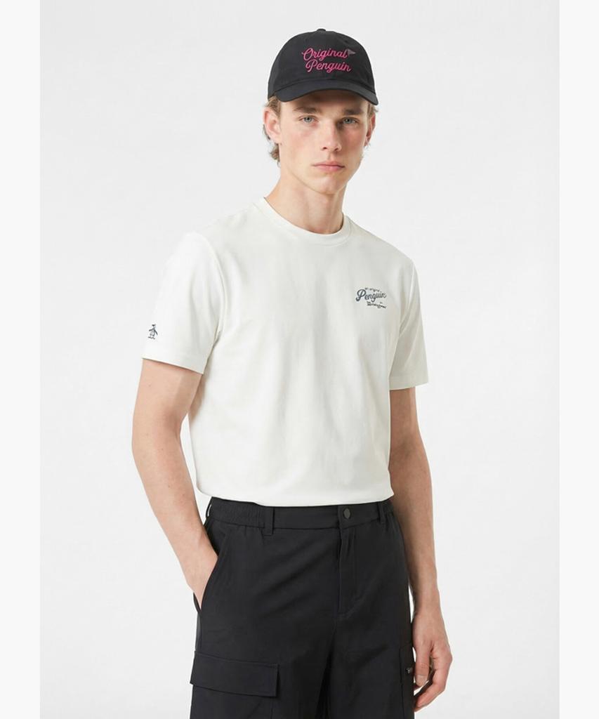 Penggwinbaimeonsingweeo Men'S Essential Round T-Shirt White Mr121Pts34