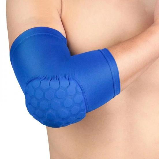 

A sports arm guard with honeycomb anti-collision pressure, hand and elbow cover, basketball, badminton, XL синий