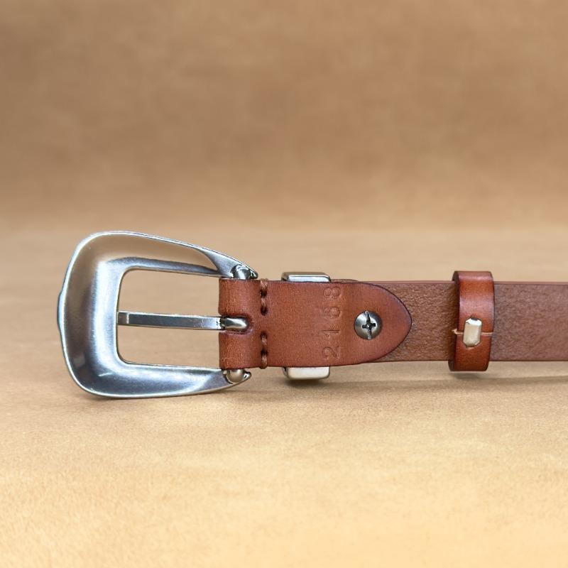 Simple and Versatile High-end Jeans Women's Fashion Personalized Pin Buckle Leather Belt