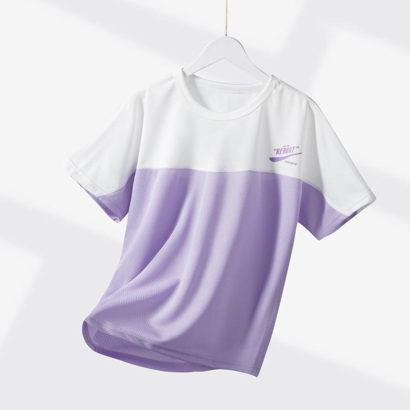 

Детская повседневная футболка с короткими рукавами, летняя одежда для мальчиков, быстросохнущая одежда, спортивная короткая футболка для девочек 175cm