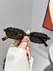 1Pc New Small Rectangular Sunglasses, Used for Women's Retro Glasses Casual Design Suitable for Parties, Festivals, Gifts