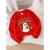 Felpa da Bambina per Halloween a Manica Lunga, Girocollo con Stampa Divertente, Top Casual, Abbigliamento Autunnale per Bambini, Adatta per Feste Dolcetto o Scherzetto e Halloween