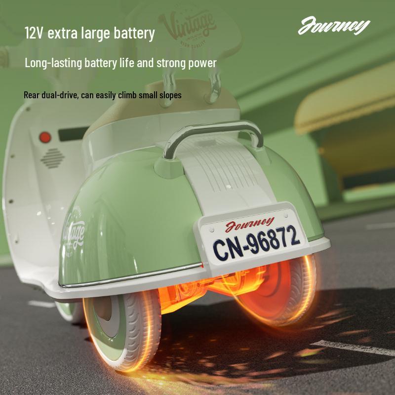 Children's Cross-Border Electric Tricycle with Remote Control - Dual-Drive, Rechargeable, Ideal Gift for Boys and Girls