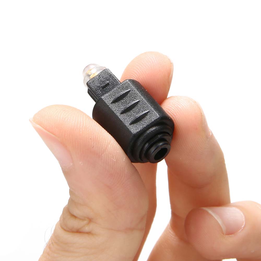 to Male Fiber Optic Adapter Audio Connector Digital Optical Cable Adapter Toslink Plug Converter