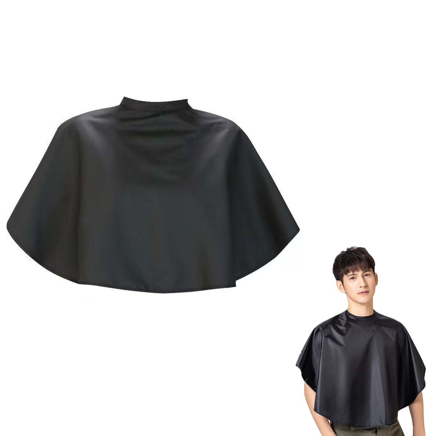 

and shampoo and dye cape for and home Suitable for both adults and Adjustable, foldable, waterproof, anti-static, anti-static haircuts, hairdressers, чёрный