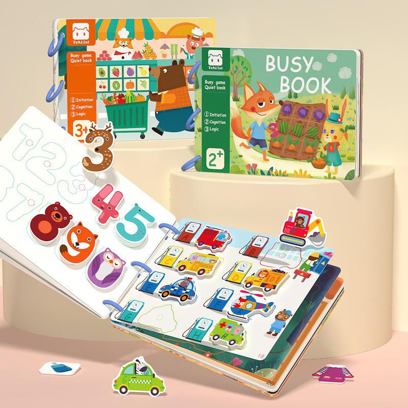 1 Set Yeni Yürüyen Çocuklar Eşleştirme Bulmacaları Oyunu Montessori Meşgul Kitap Çıkartma Sessiz Kitap Çocuklar İçin Erken Eğitici Öğrenme Oyuncakları Hediyeler