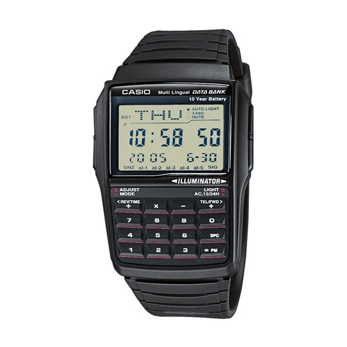 Orologio da uomo Casio DATABANK CALCULATOR Nero Grigio