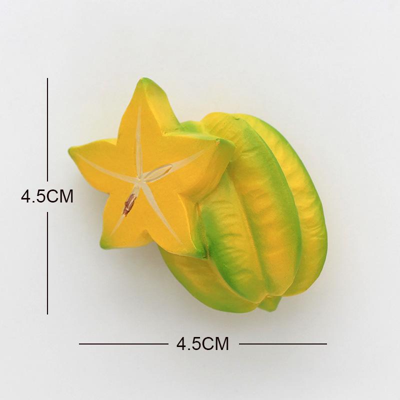 Bionic Fruit Refrigerator with 3D Fridge Magnets Pineapple Bamboo Avocado Papaya Strawberry Durian Cherry Carambola Home Décor