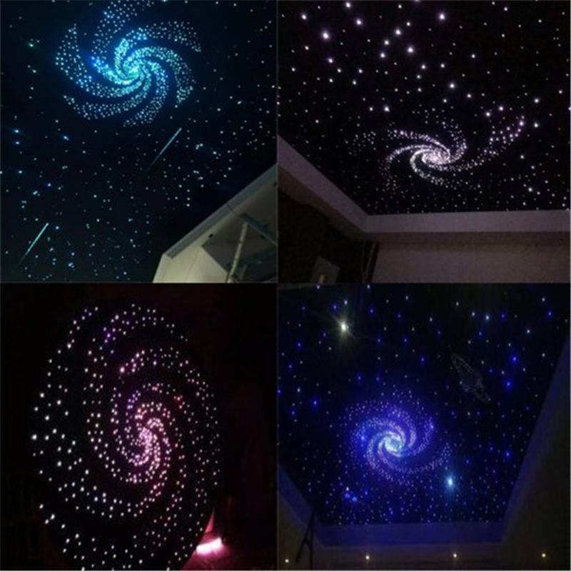 6W Car Rgb Star Light Engine 100 Pcs 2M*0.75Mm Fiber Optic Cable +28 Key Remote