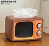 Retro Vintage TV Shape Toilet Paper Holder Storage Box Bathroom Kitchen Home Decor Compact TV-Shaped Container Accessories