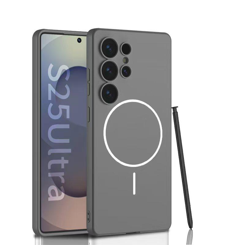 

Samsung S25 Ultra Fine Hole Mobile Phone Case Trendy Brand Creative Thin Circle Magnetic Absorbing Wireless Charging Ultra Thin Hard Shell SM-S25Ultra