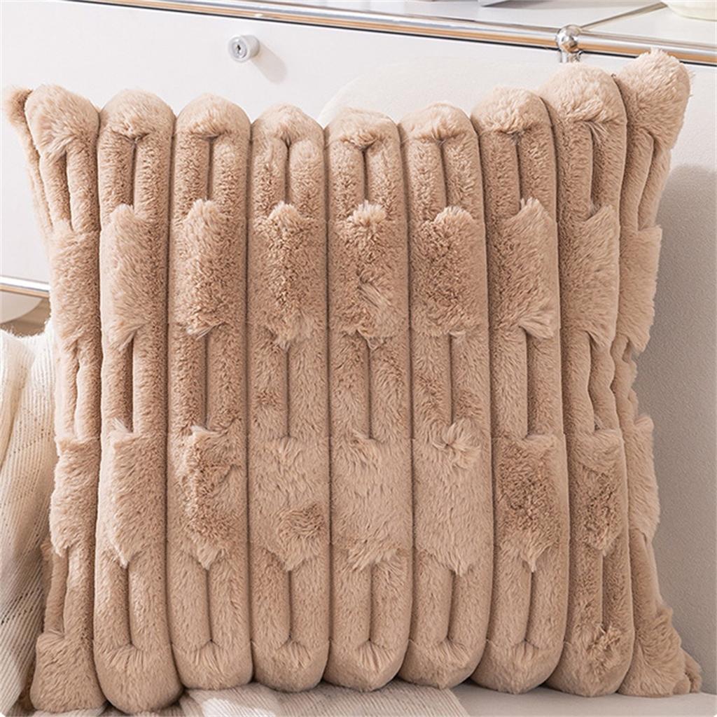Plush Pillow Cover Double-sided Three-dimensional Pillow Cover Living Room Sofa Decorative Pillow Cover Soft Lumbar Pillow,45*45cm,