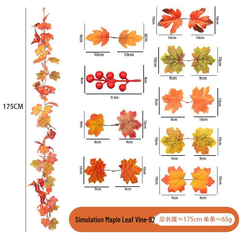 Autumn Maple Leaf Vine for Thanksgiving, Halloween & Christmas Decor
