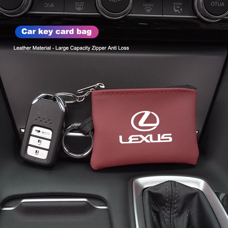 BJYL6 Car Key Coin Purse Storage Bag Card Bag Portable Small Bag For Lexus LS LC RZ IS350 ES300 GS350 CT200h GX460 LX570 RX500h NX300