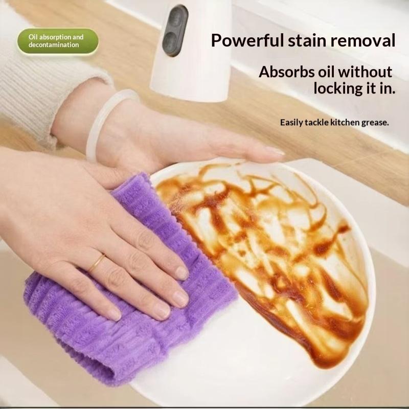 20 Pcs/Roll Thickened Microfiber Kitchen Wipes Roll Disposable Reusable Oil Absorbent Cleaning Cloth