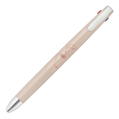 Zebra Multicolor Ballpoint Blen Beige Pen, 3C, 0.5mm, Snoopy, Barrel, B3AS88-SN-BE