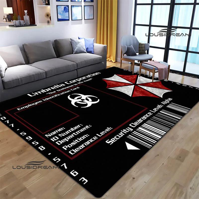 R-Resident Evil Umbrella Printed Carpet Non -slip Carpet Carpets for Living Room Area Rug Door Pad Bedroom Decor Birthday Gift