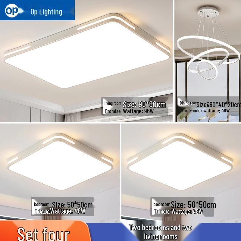 Ultra-Thin Minimalist LED Ceiling Light for Living Room, Dining Room, Bedroom - Modern Whole House Lighting Package