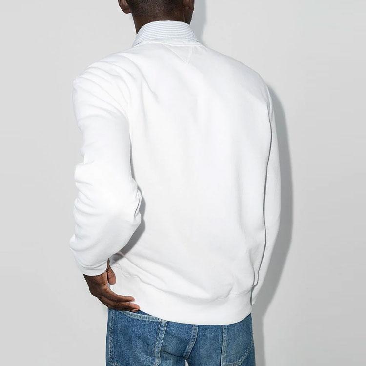 Polo Ralph Lauren Solid Color Logo Embroidered Pullover Long Sleeve Sweatshirt Men sweatshirt White 710766772-009