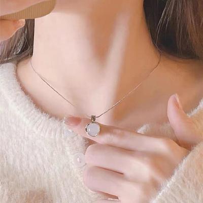 Slimming And Weight Loss Necklace Pendant Charm White Chalcedony Women Wedding