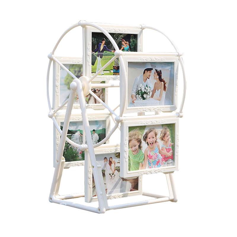 5 inch White Photo Frame Picture Frames Ferris Wheel Windmill Shape with sculpture 12pcs photo Home Decor New Gift 5 inches