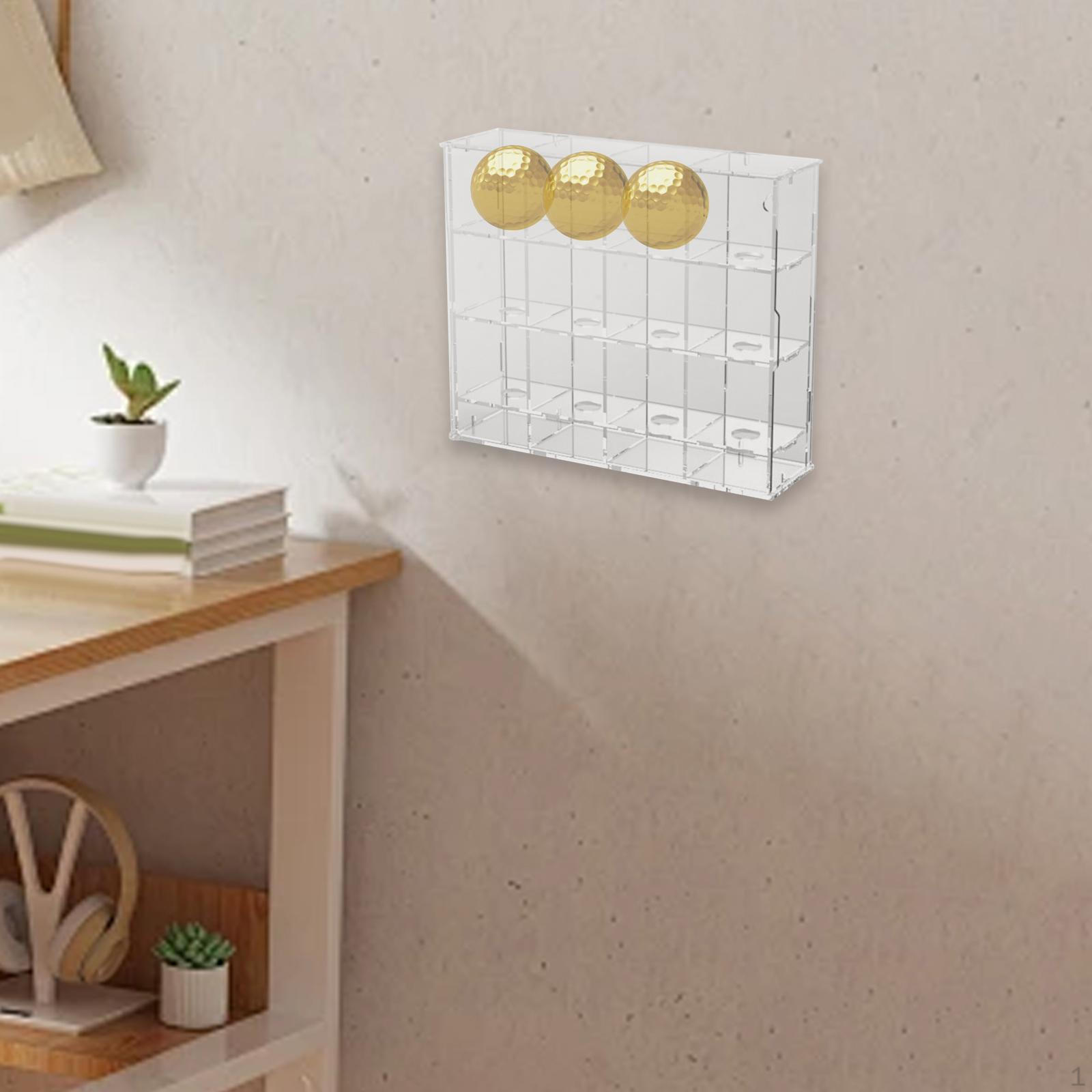 

Акриловый витринный шкаф для мячей для гольфа, настенный держатель для коллекционных предметов 12 Grids