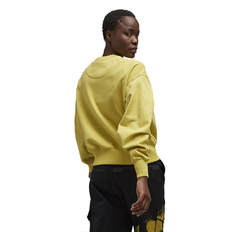 Y-3 Simple Short Hooded Sweatshirt Women Sweatshirts Yellow IP7679
