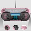 2 in 1 Staubsaugerbesen Hocheffizient Leistungsstarker Manueller Staubsauger Handschubkehrmaschine Wischmopp Reinigungsmaschine Rosa mit