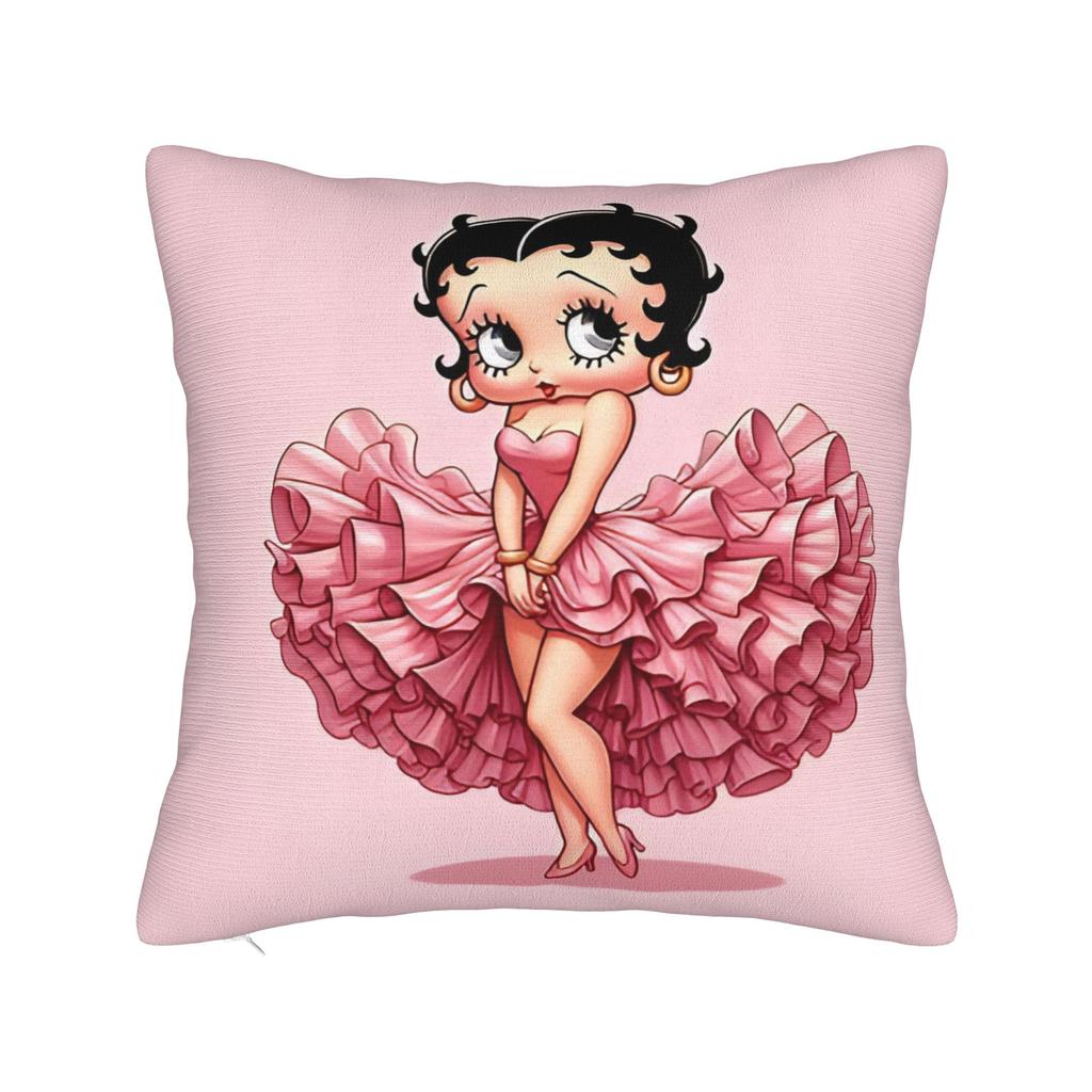 Anime B-Betty Boops Pillowcase Soft Polyester Cushion Cover Decorations Throw Pillow Case Cover Home Square 45X45Cm