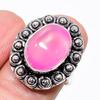 Pink Chalcedony Gemstone Handmade 925 Sterling Silver Jewelry Ring Size 6.5 KJ-301