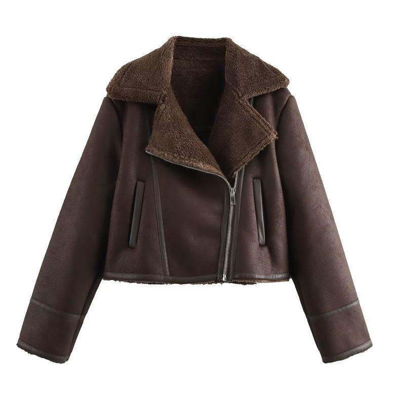 Kaslead New Arrival Women's Clothing Fashion Style Stylish Simple and Versatile Double-Sided Short Jacket 8741270