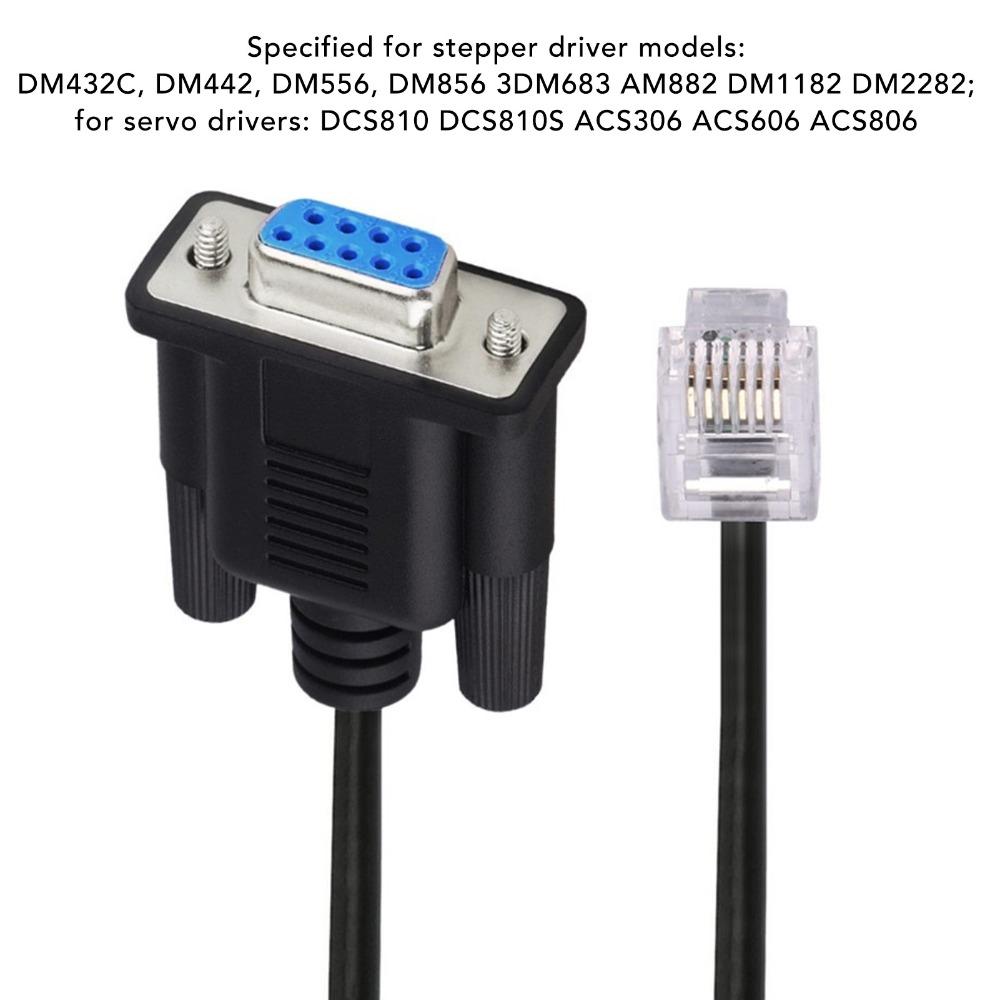 Plug and Play RS232 DB9Pin Female to RJ11 RJ12 for Leadshine Stepper Devices Serial Communication