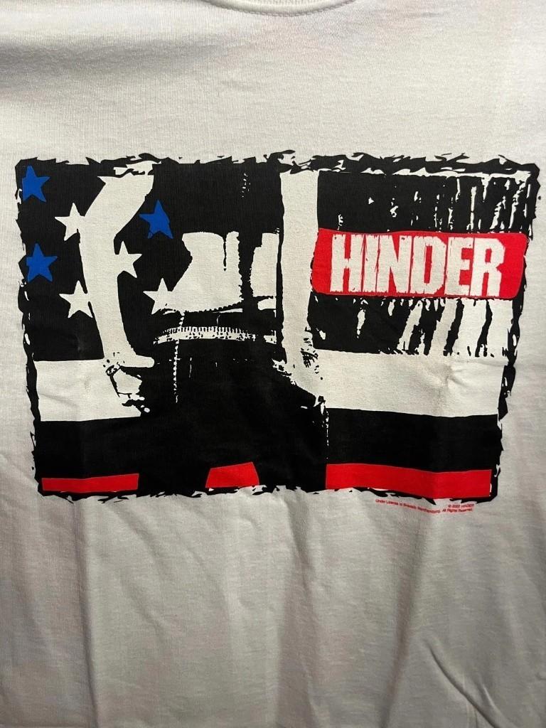 Collection Hinder Rock Band Graphic American Flag T-shirt S to 5XL PA383 Unisex T-Shirt XXL